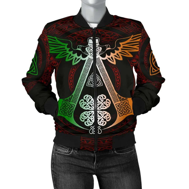Celtic Unisex Bomber Jacket - Irish Celtic Symbols and OrnaUnisexts