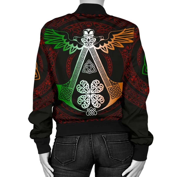 Celtic Unisex Bomber Jacket - Irish Celtic Symbols and OrnaUnisexts