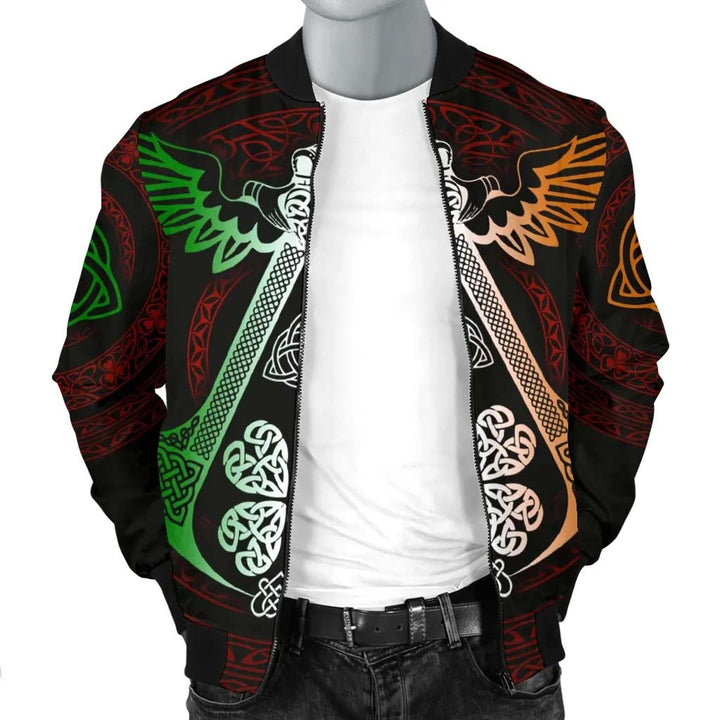 Celtic Unisex Bomber Jacket - Irish Celtic Symbols and OrnaUnisexts
