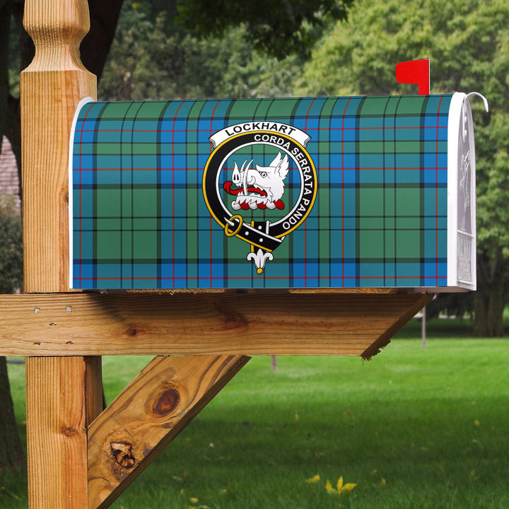 Lockhart Clan Badge Classic Tartan Mailbox Cover
