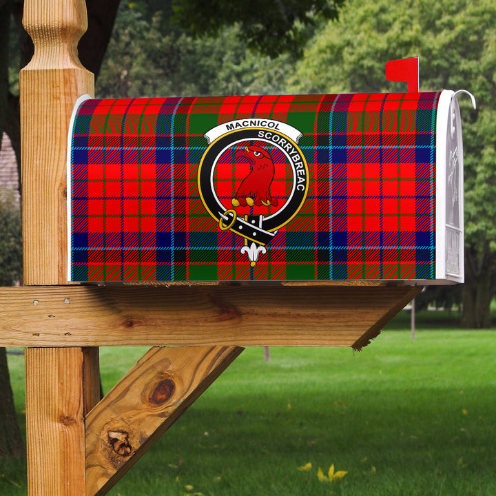 MacNicol (of Scorrybreac)  Clan Badge Classic Tartan Mailbox Cover