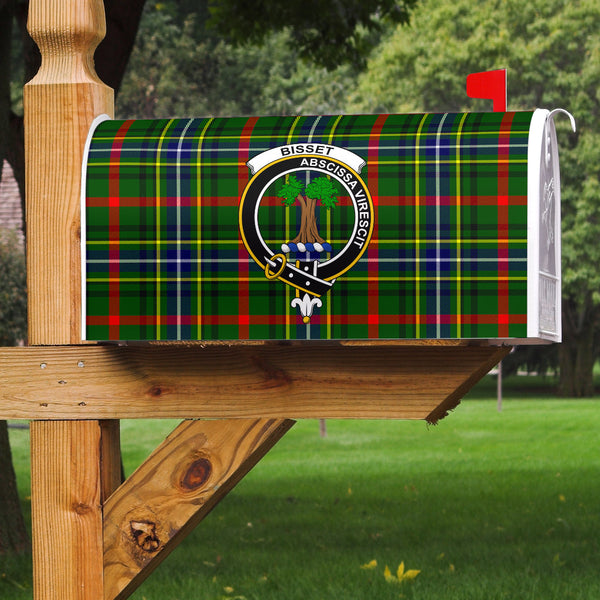 Bisset Clan Badge Classic Tartan Mailbox Cover