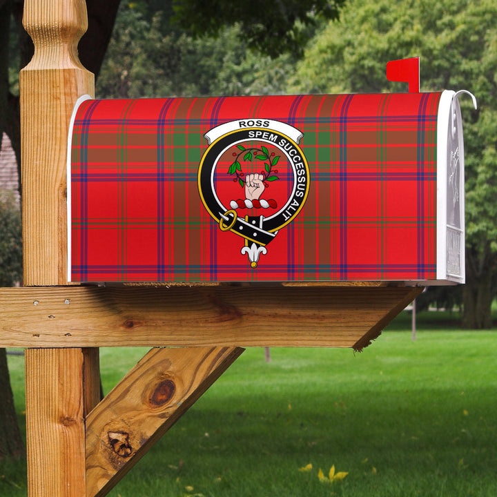 Ross Modern Clan Badge Classic Tartan Mailbox Cover