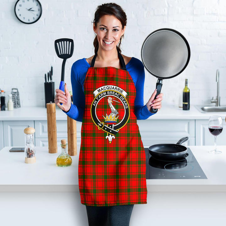 MacQuarrie Modern Tartan Clan Crest Apron
