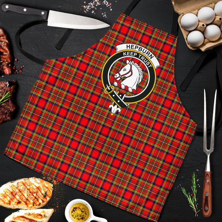 Hepburn Tartan Clan Crest Apron