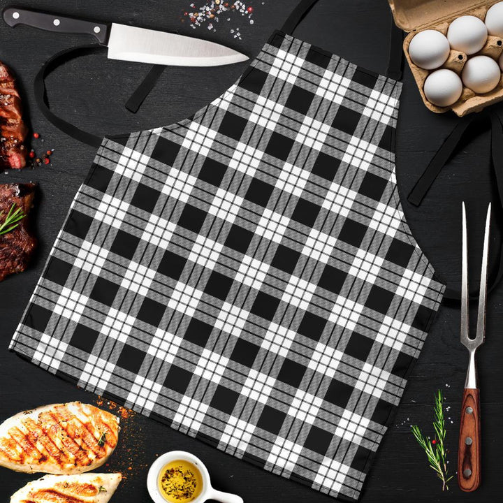 MacFarlane Black & White Tartan Clan Apron