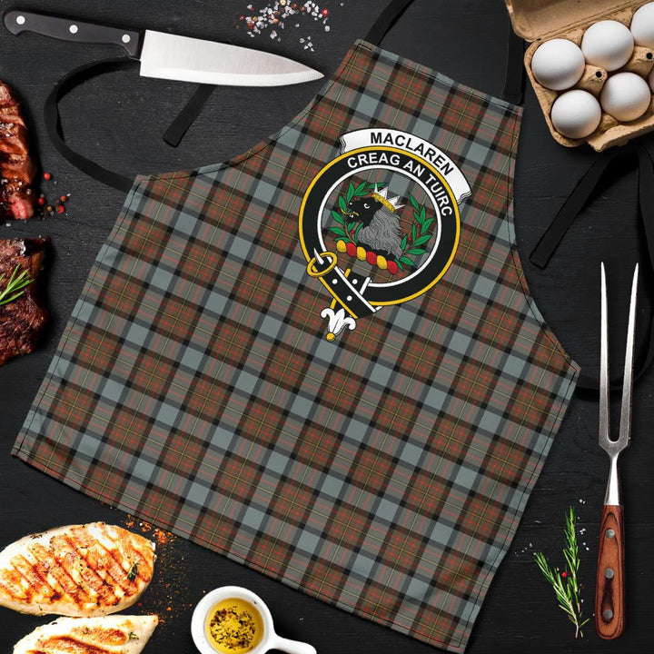 MacLaren Weathered Tartan Clan Crest Apron