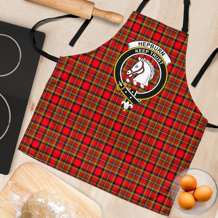Hepburn Tartan Clan Crest Apron