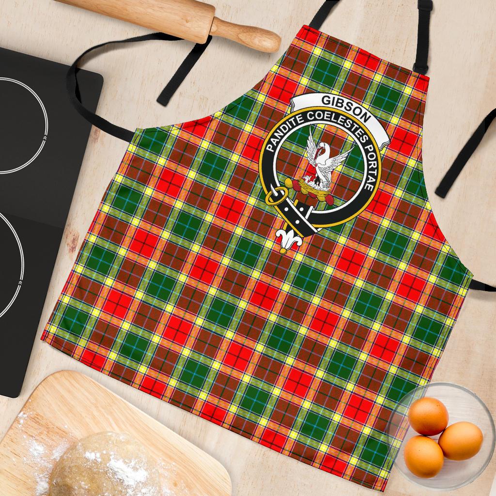 Menzies Black & White Ancient Tartan Crest Apron main image 1