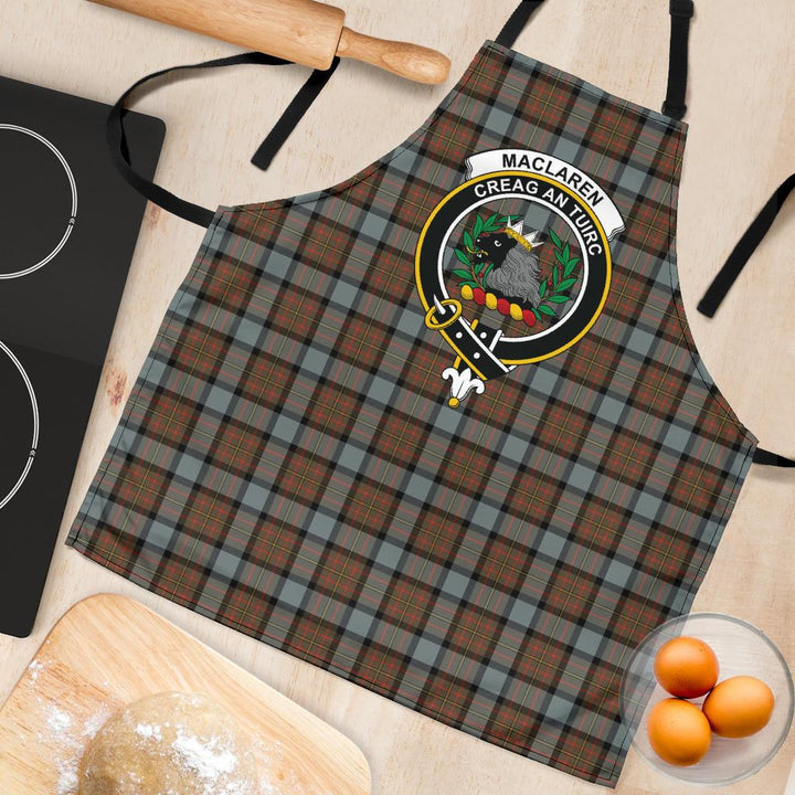 MacLaren Weathered Tartan Clan Crest Apron