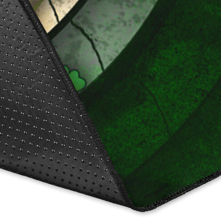 Ireland Area Rug Celtic Irish Compass and Shamrock