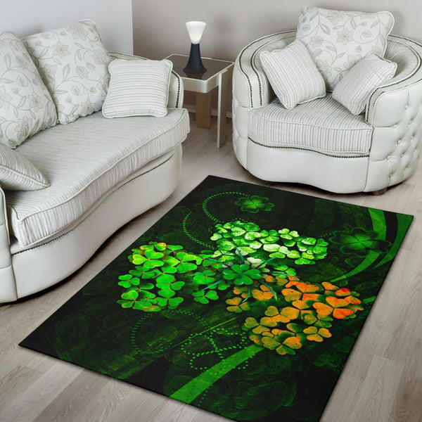 Ireland Celtic Area Rug Irish 3D Shamrock