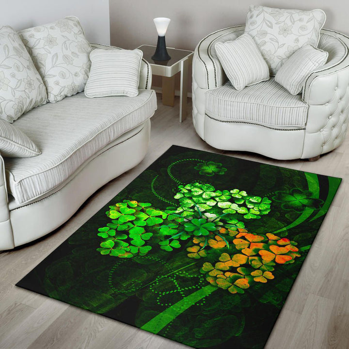 Ireland Celtic Area Rug Irish 3D Shamrock