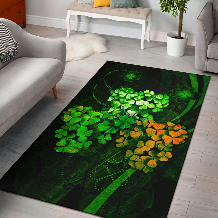 Ireland Celtic Area Rug Irish 3D Shamrock