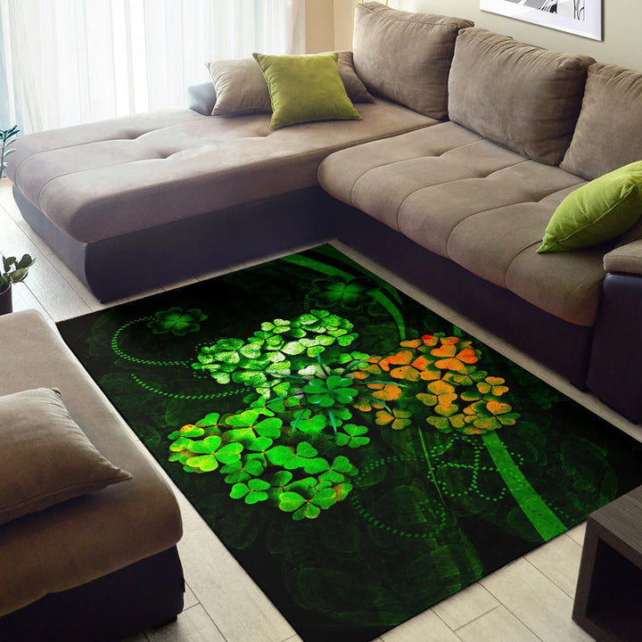 Ireland Celtic Area Rug Irish 3D Shamrock