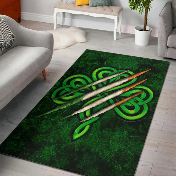 Ireland Celtic Area Rug Irish Shamrock Scratch