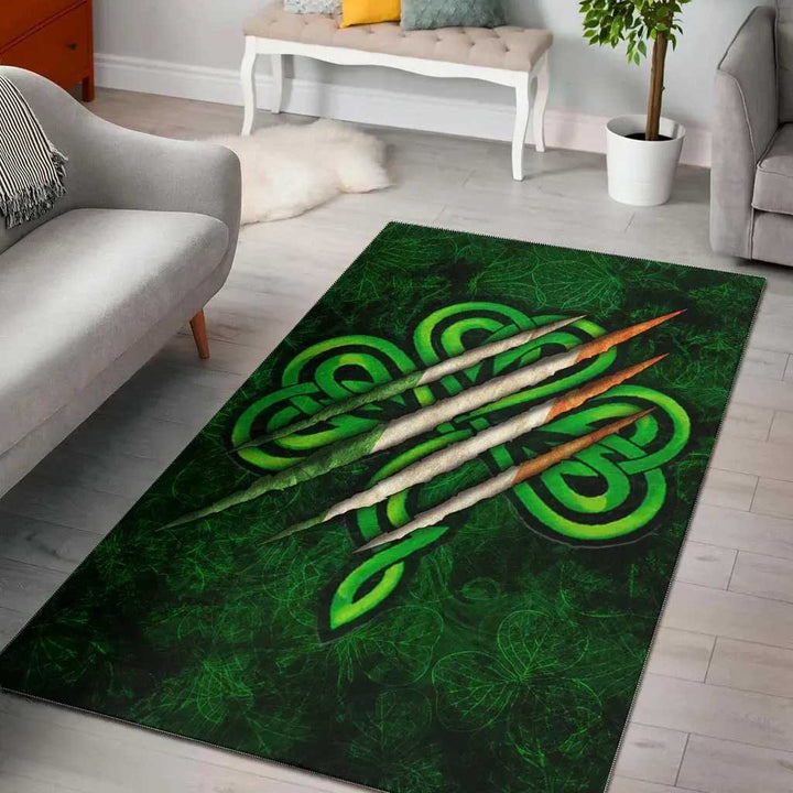 Ireland Celtic Area Rug Irish Shamrock Scratch