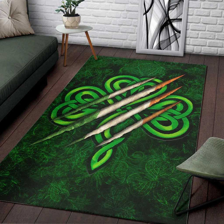 Ireland Celtic Area Rug Irish Shamrock Scratch