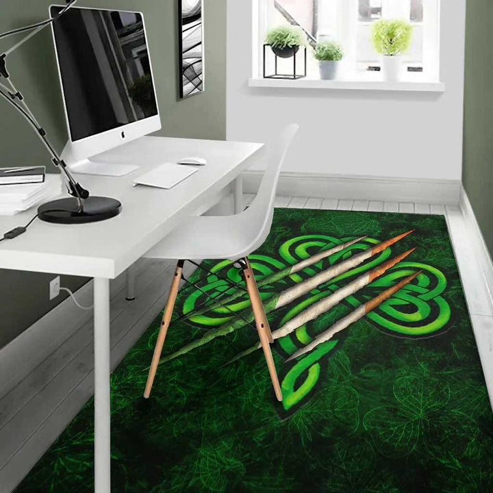Ireland Celtic Area Rug Irish Shamrock Scratch
