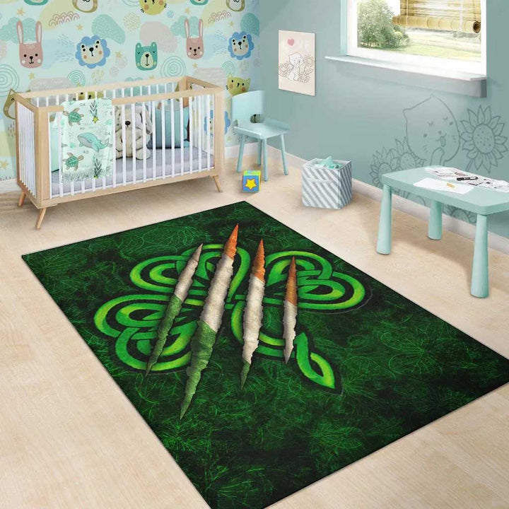 Ireland Celtic Area Rug Irish Shamrock Scratch