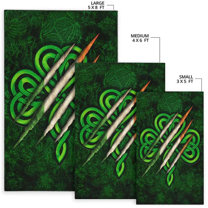 Ireland Celtic Area Rug Irish Shamrock Scratch