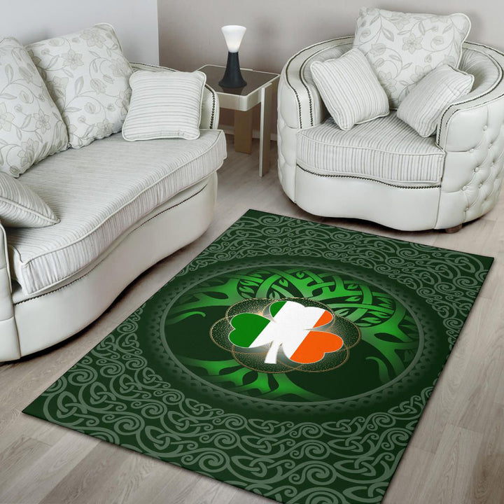Ireland Celtic Area Rug Irish Shamrock and Tree of Life