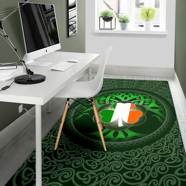 Ireland Celtic Area Rug Irish Shamrock and Tree of Life