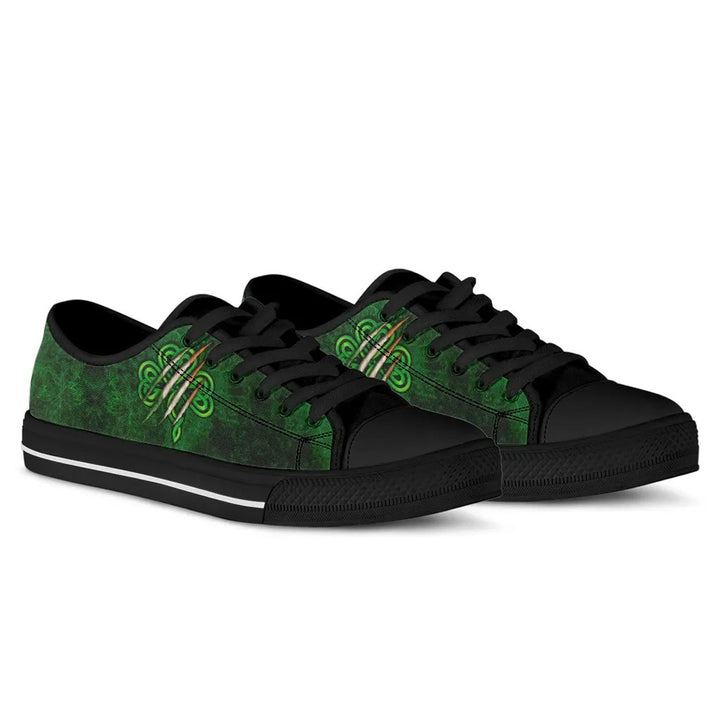 Ireland Celtic Low Top Shoes - Irish Shamrock Scratch Style
