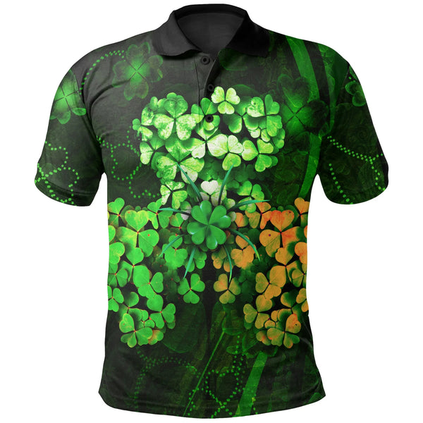 Ireland Celtic Polo  Irish 3D Shamrock