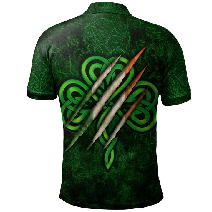Ireland Celtic Polo Shirt  Irish Shamrock Scratch