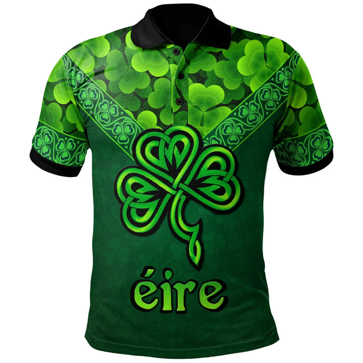 Ireland Celtic Polo Shirt Irish Shamrock Triangle