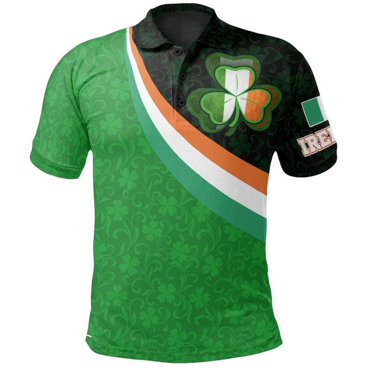 Ireland Celtic Polo Shirts Irish Flag with Shamrock Patterns