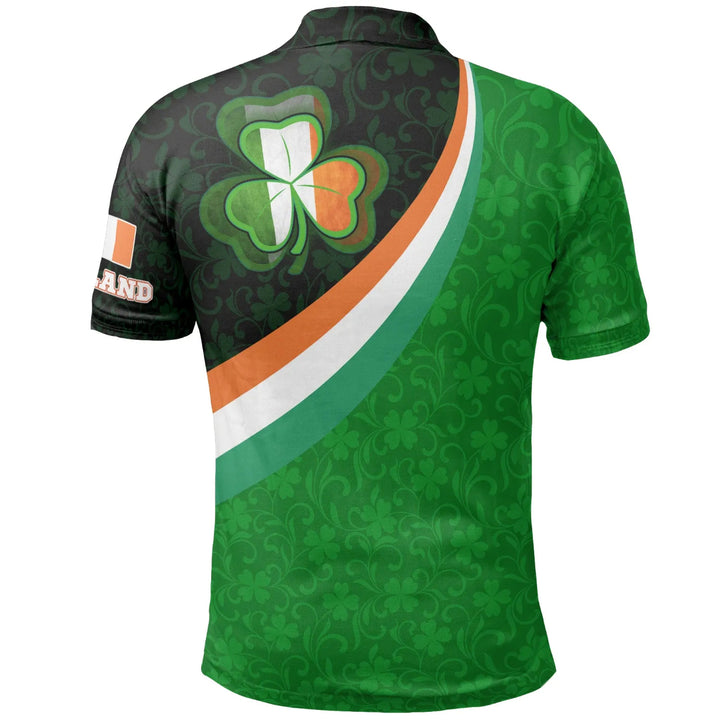 Ireland Celtic Polo Shirts Irish Flag with Shamrock Patterns
