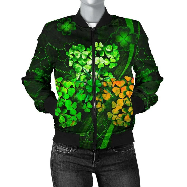 Ireland Celtic Unisex Bomber Jacket - Irish 3D Shamrock