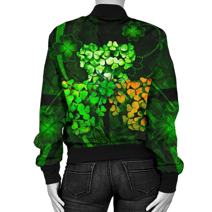 Ireland Celtic Unisex Bomber Jacket - Irish 3D Shamrock