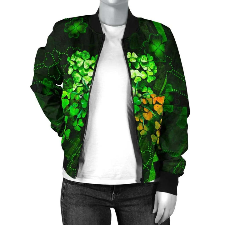 Ireland Celtic Unisex Bomber Jacket - Irish 3D Shamrock