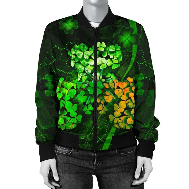 Ireland Celtic Unisex Bomber Jacket - Irish 3D Shamrock