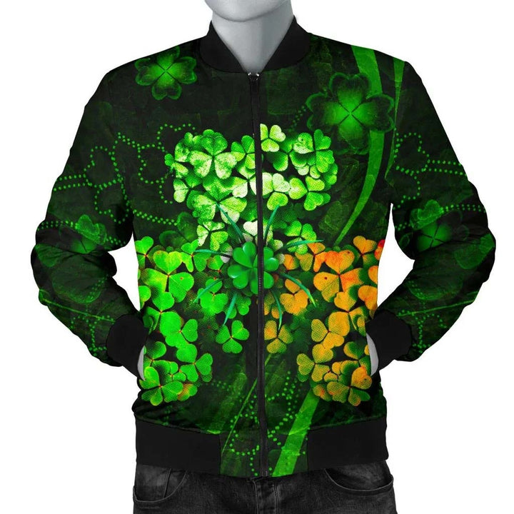 Ireland Celtic Unisex Bomber Jacket - Irish 3D Shamrock