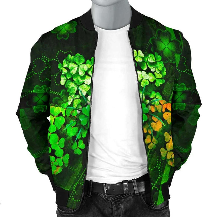 Ireland Celtic Unisex Bomber Jacket - Irish 3D Shamrock