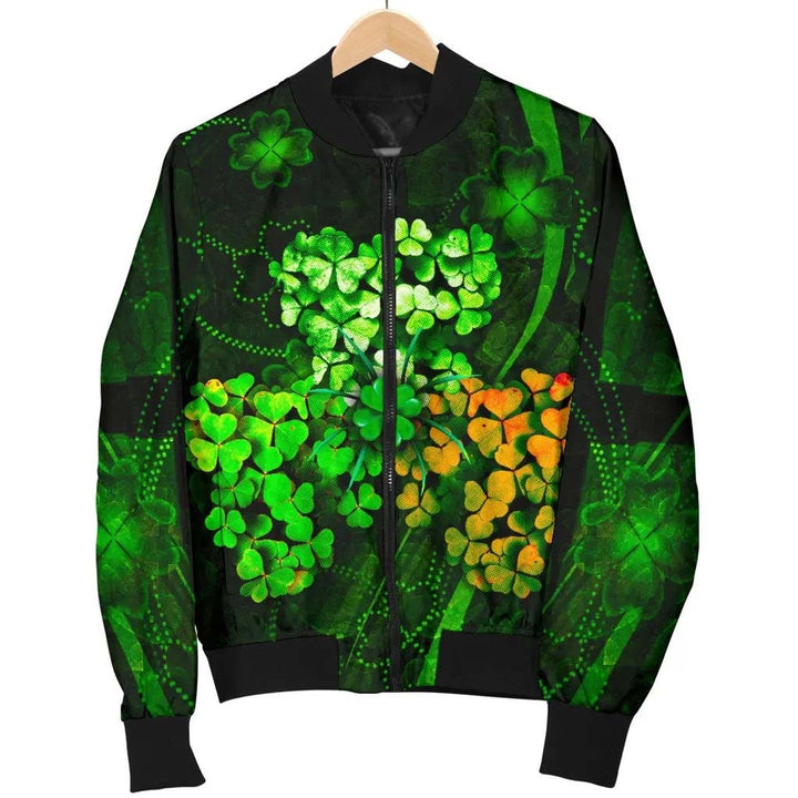 Ireland Celtic Unisex Bomber Jacket - Irish 3D Shamrock