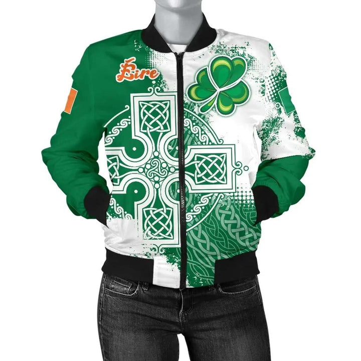 Ireland Celtic Unisex Bomber Jacket - Irish Celtic Cross