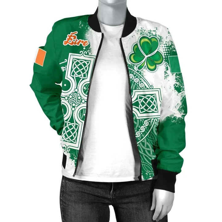 Ireland Celtic Unisex Bomber Jacket - Irish Celtic Cross