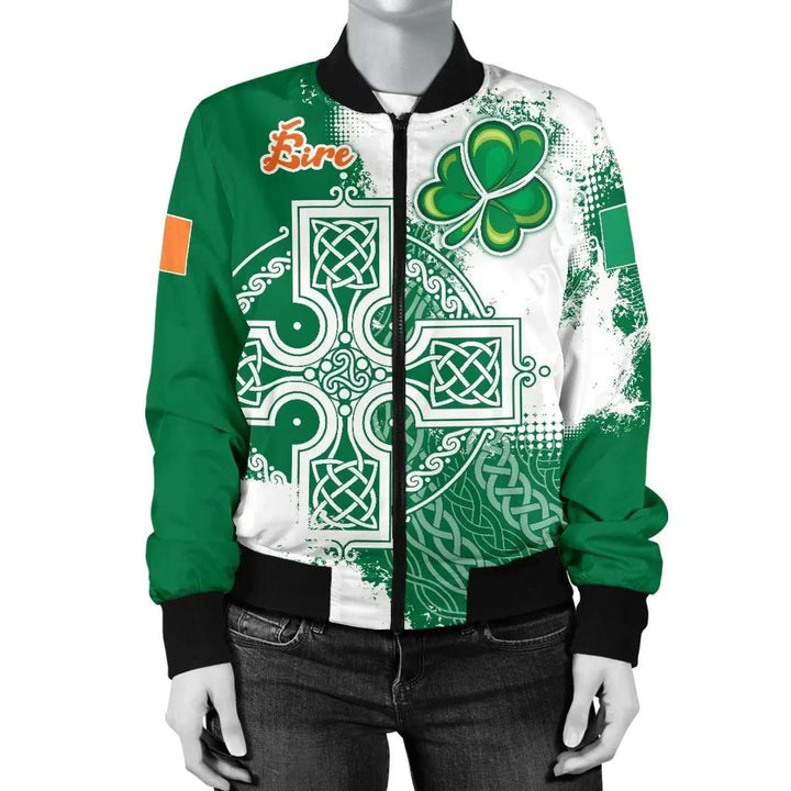 Ireland Celtic Unisex Bomber Jacket - Irish Celtic Cross
