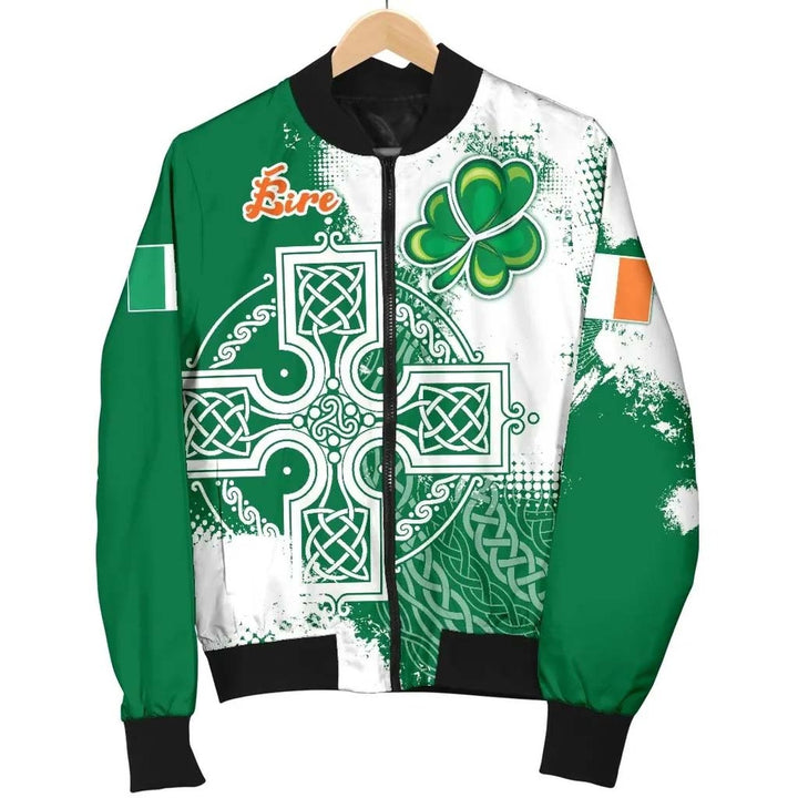 Ireland Celtic Unisex Bomber Jacket - Irish Celtic Cross