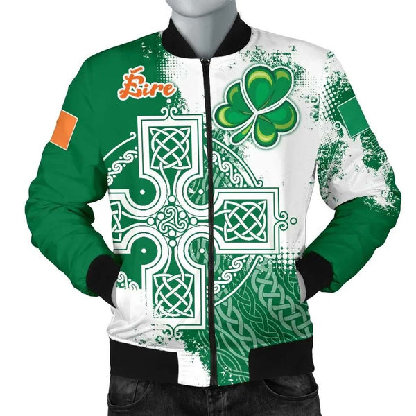 Ireland Celtic Unisex Bomber Jacket - Irish Celtic Cross
