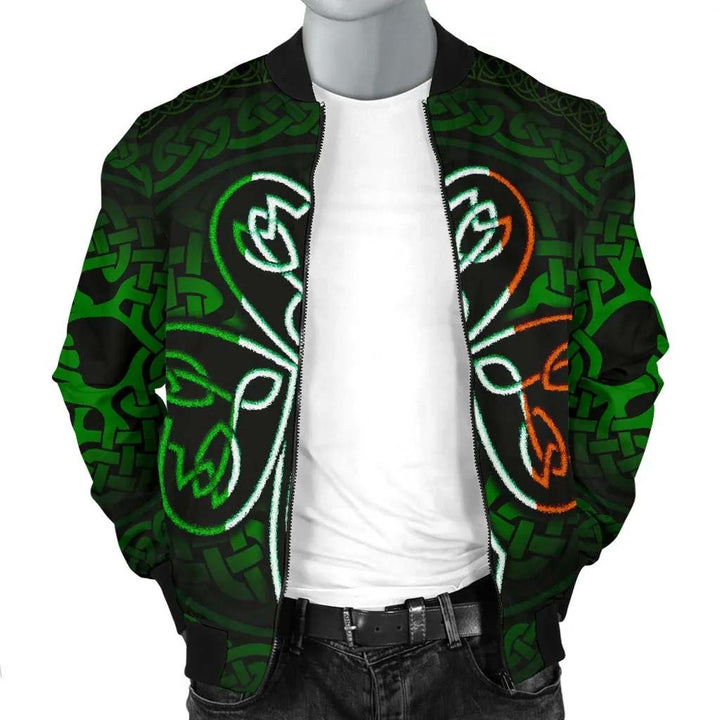 Ireland Celtic Unisex Bomber Jacket - Irish Celtic Shamrock