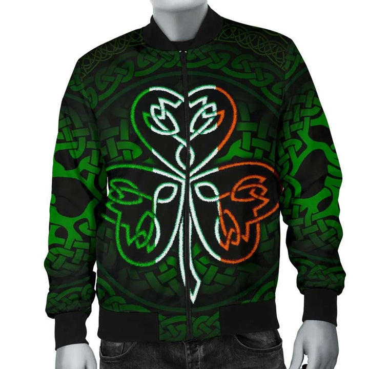 Ireland Celtic Unisex Bomber Jacket - Irish Celtic Shamrock