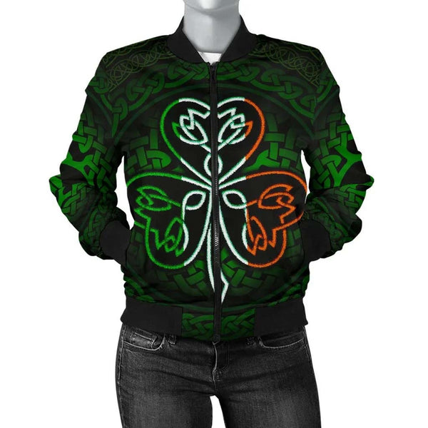 Ireland Celtic Unisex Bomber Jacket - Irish Celtic Shamrock