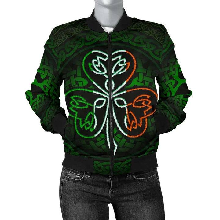Ireland Celtic Unisex Bomber Jacket - Irish Celtic Shamrock
