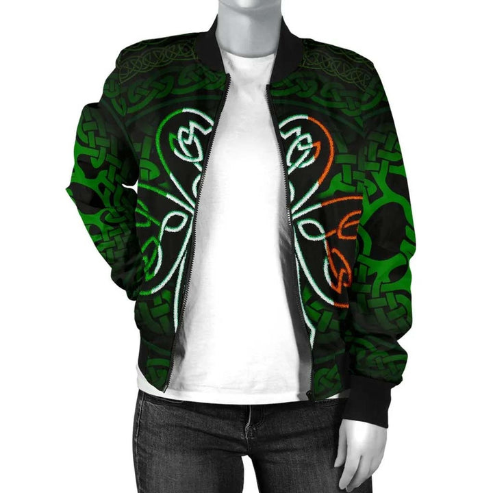 Ireland Celtic Unisex Bomber Jacket - Irish Celtic Shamrock